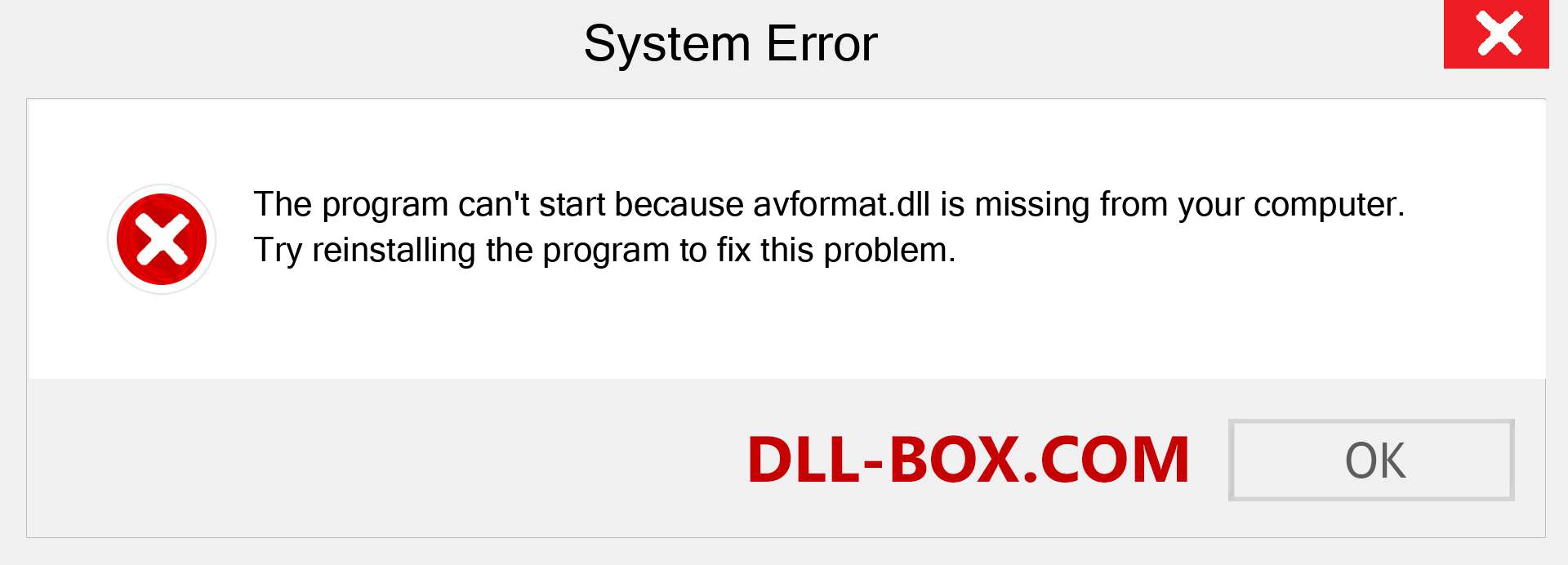  avformat.dll file is missing?. Download for Windows 7, 8, 10 - Fix  avformat dll Missing Error on Windows, photos, images
