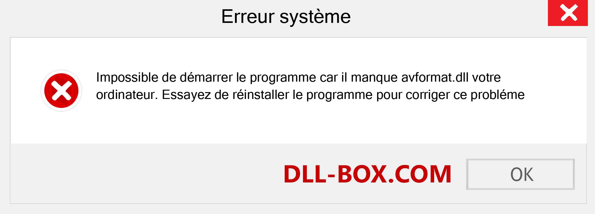 Le fichier avformat.dll est manquant ?. Télécharger pour Windows 7, 8, 10 - Correction de l'erreur manquante avformat dll sur Windows, photos, images